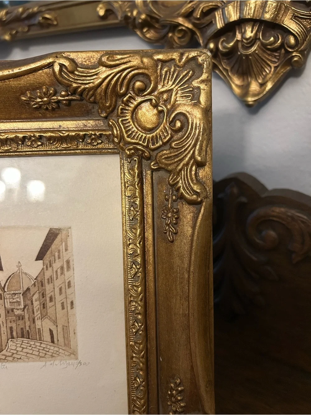 Etched Florence Italy art 240/300